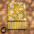 Yellow Cotton Cord Set Floral