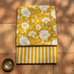 Yellow Cotton Cord Set Floral