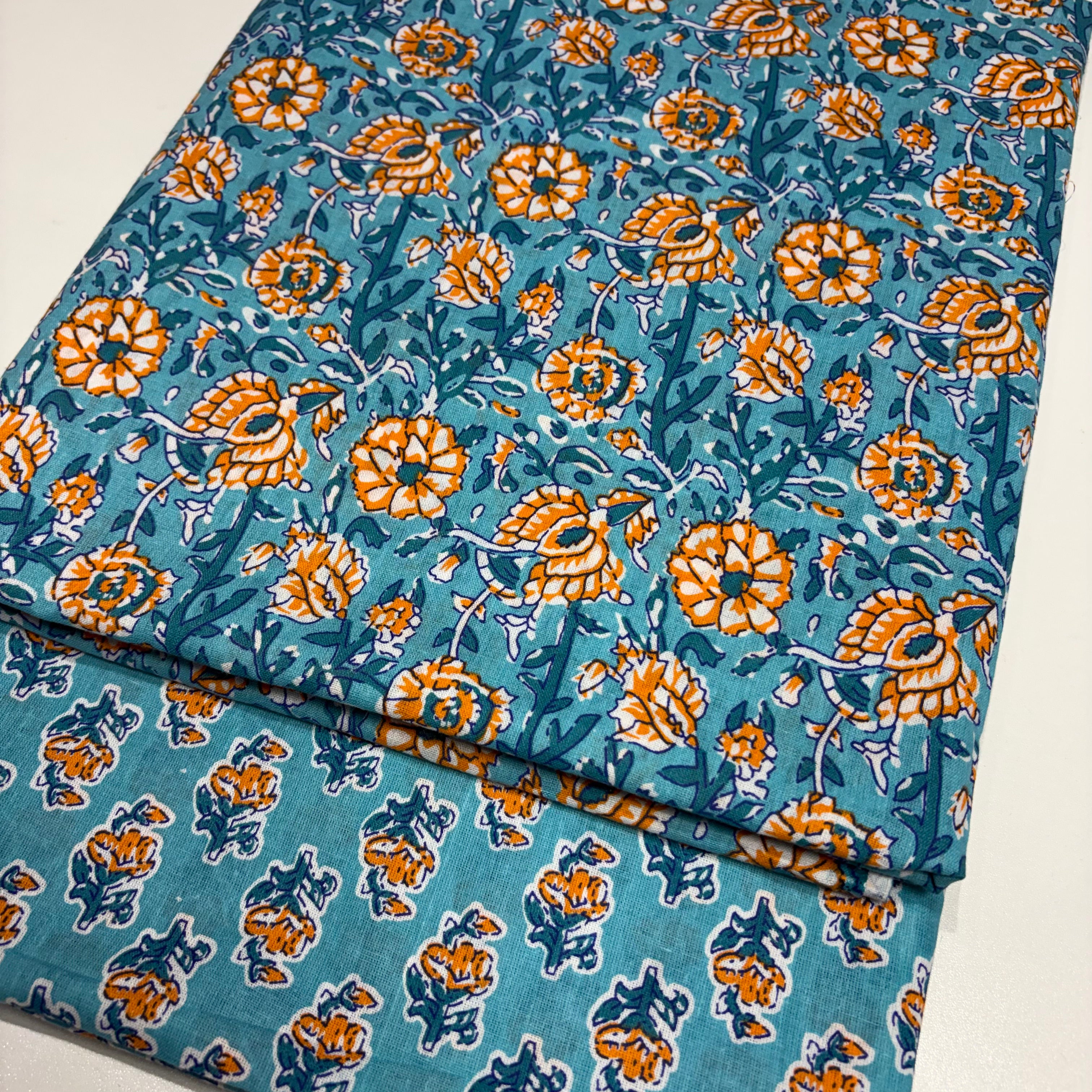 Blue Floral Cotton Cord Set
