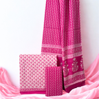 Pink Elegance Cotton Set with Dupatta