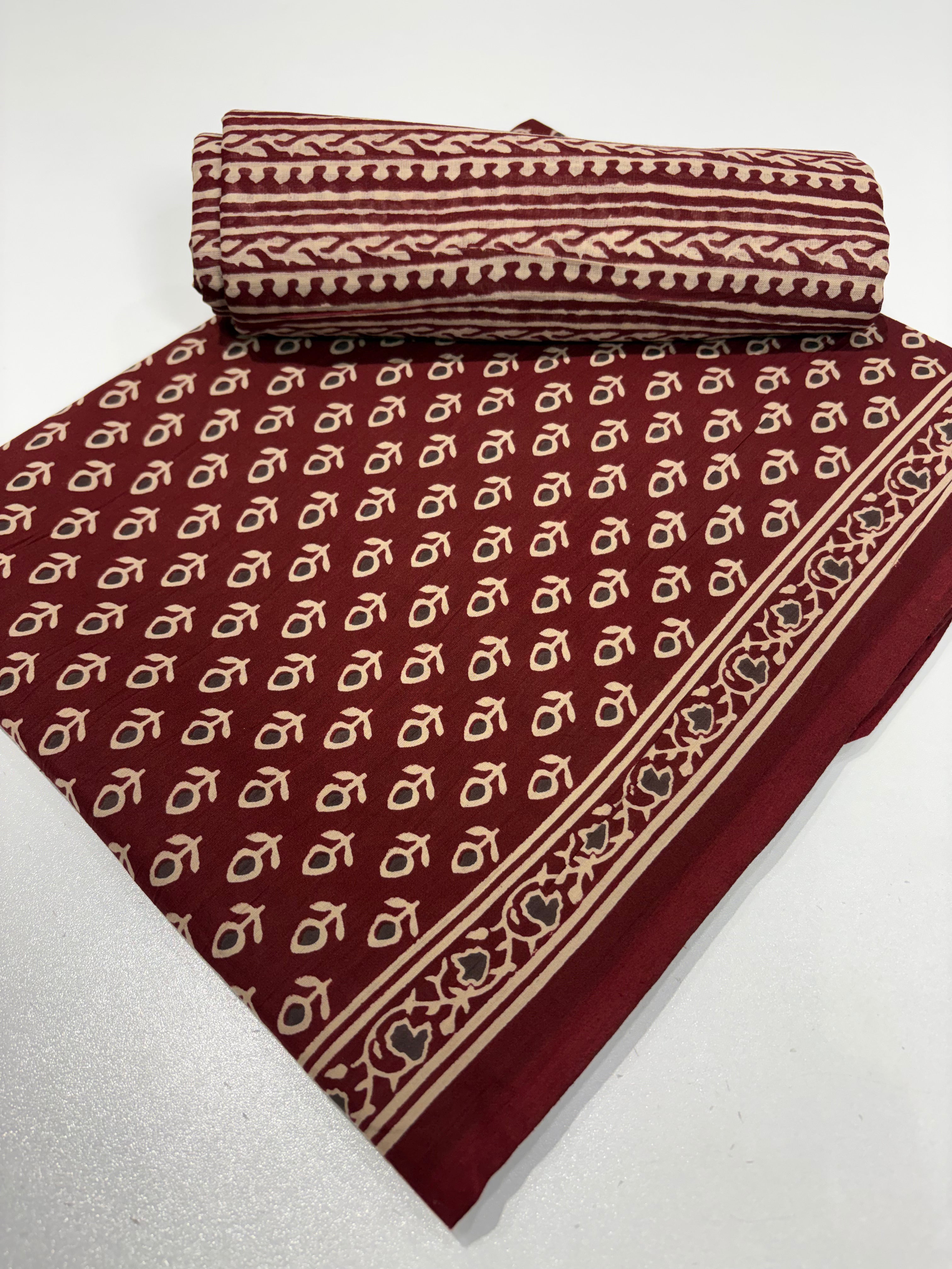 Maroon Elegant Cotton Set