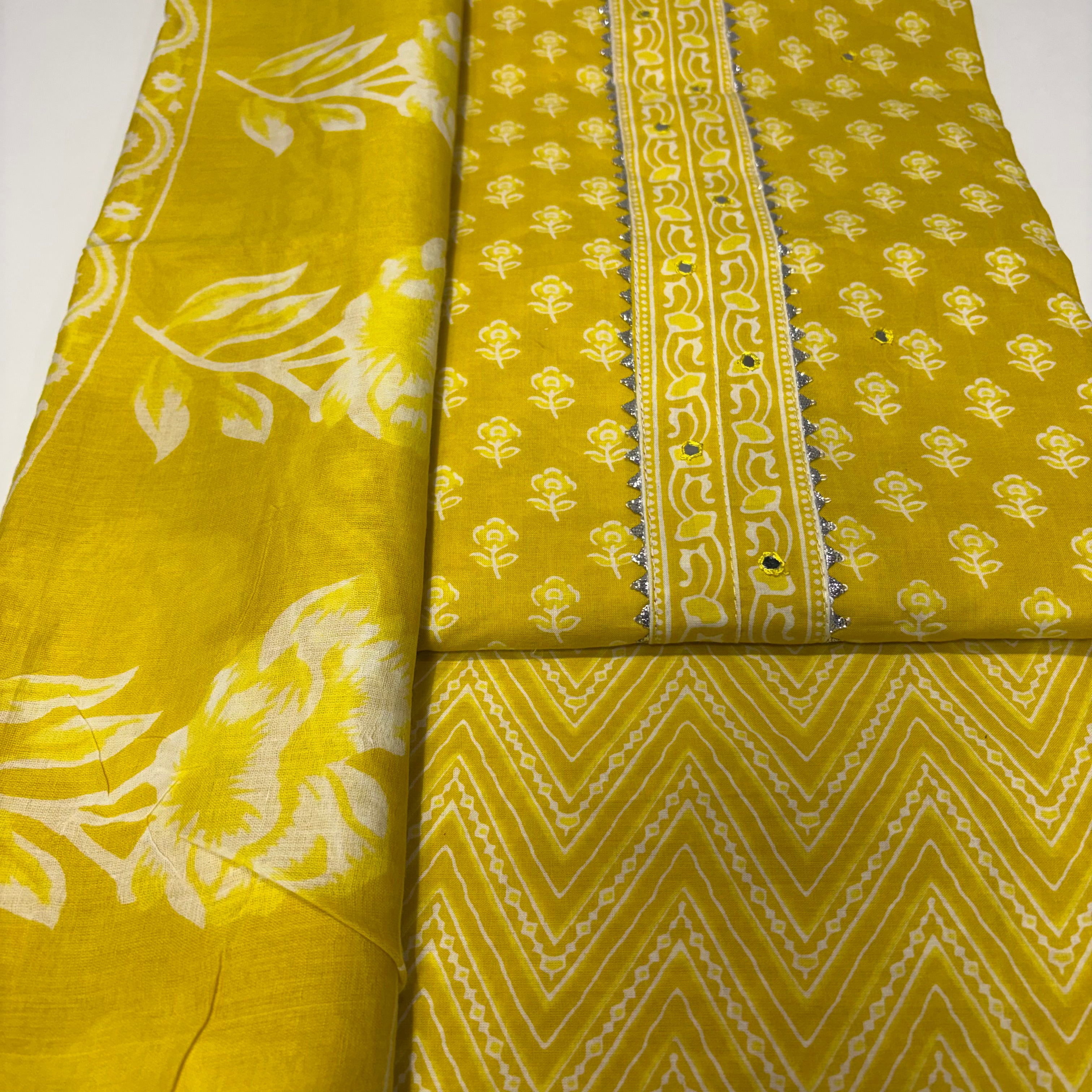 Mango Yellow Cotton Set