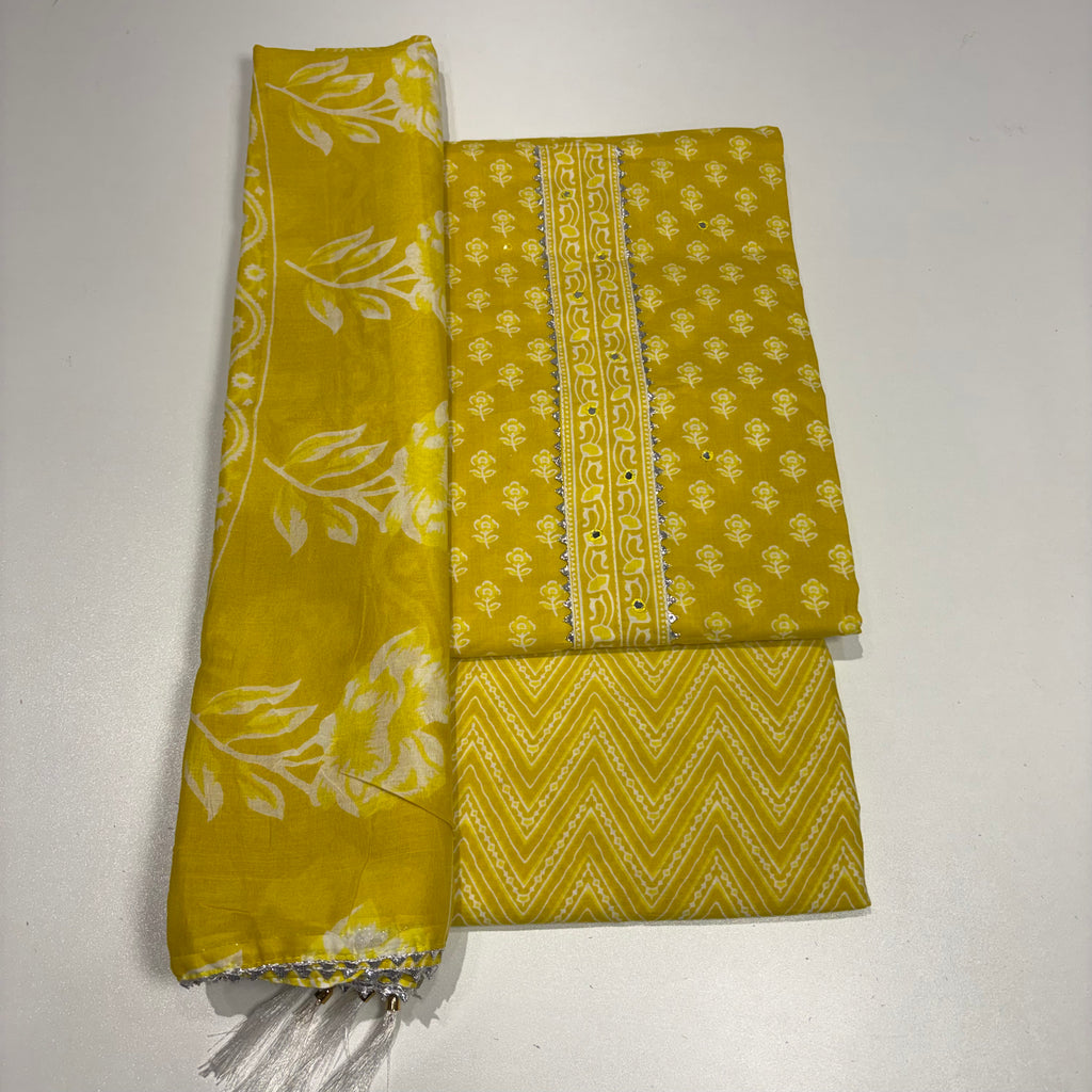 Mango Yellow Cotton Set