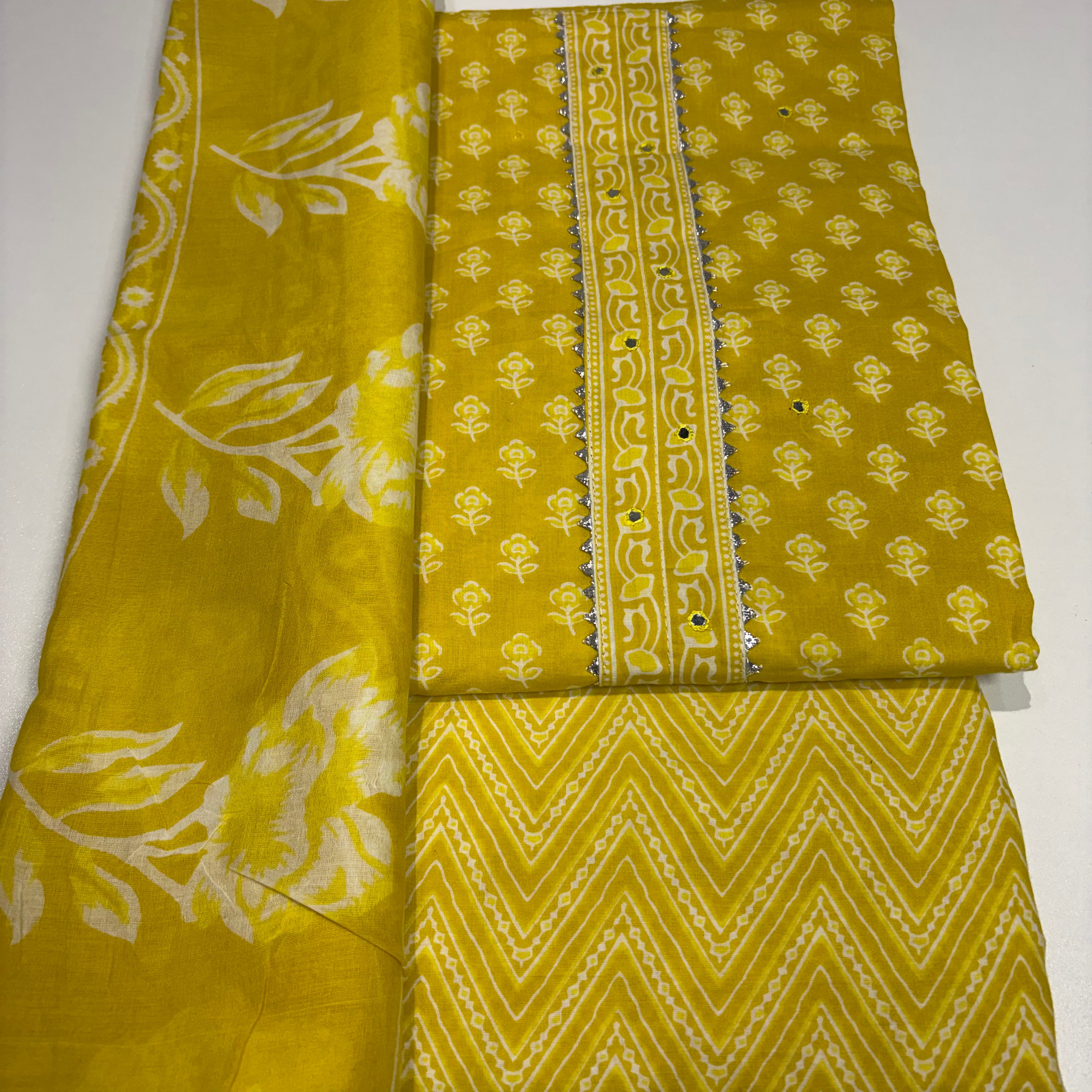 Mango Yellow Cotton Set