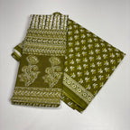 Green Cotton Block Print Set