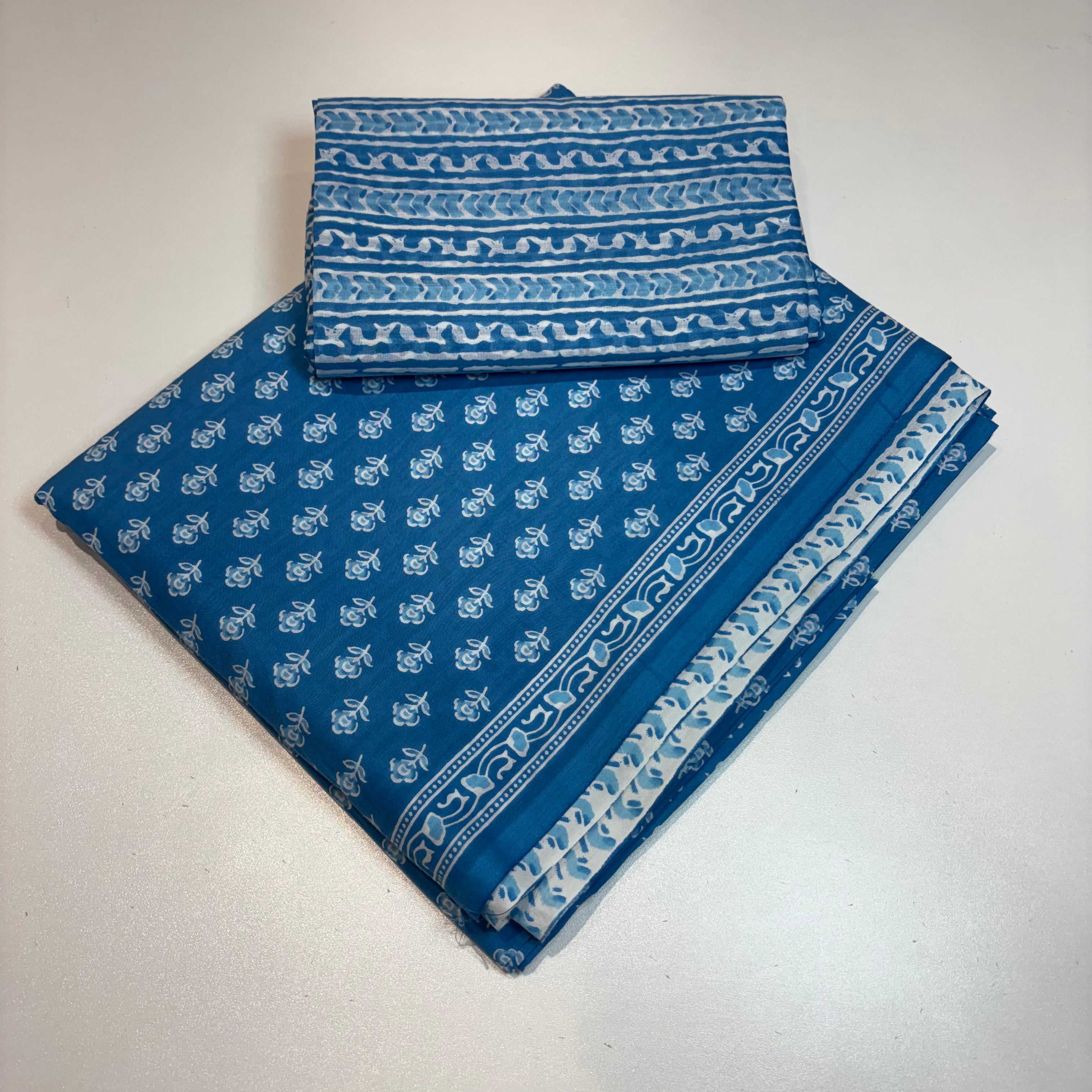 Blue Cotton Block Print Set