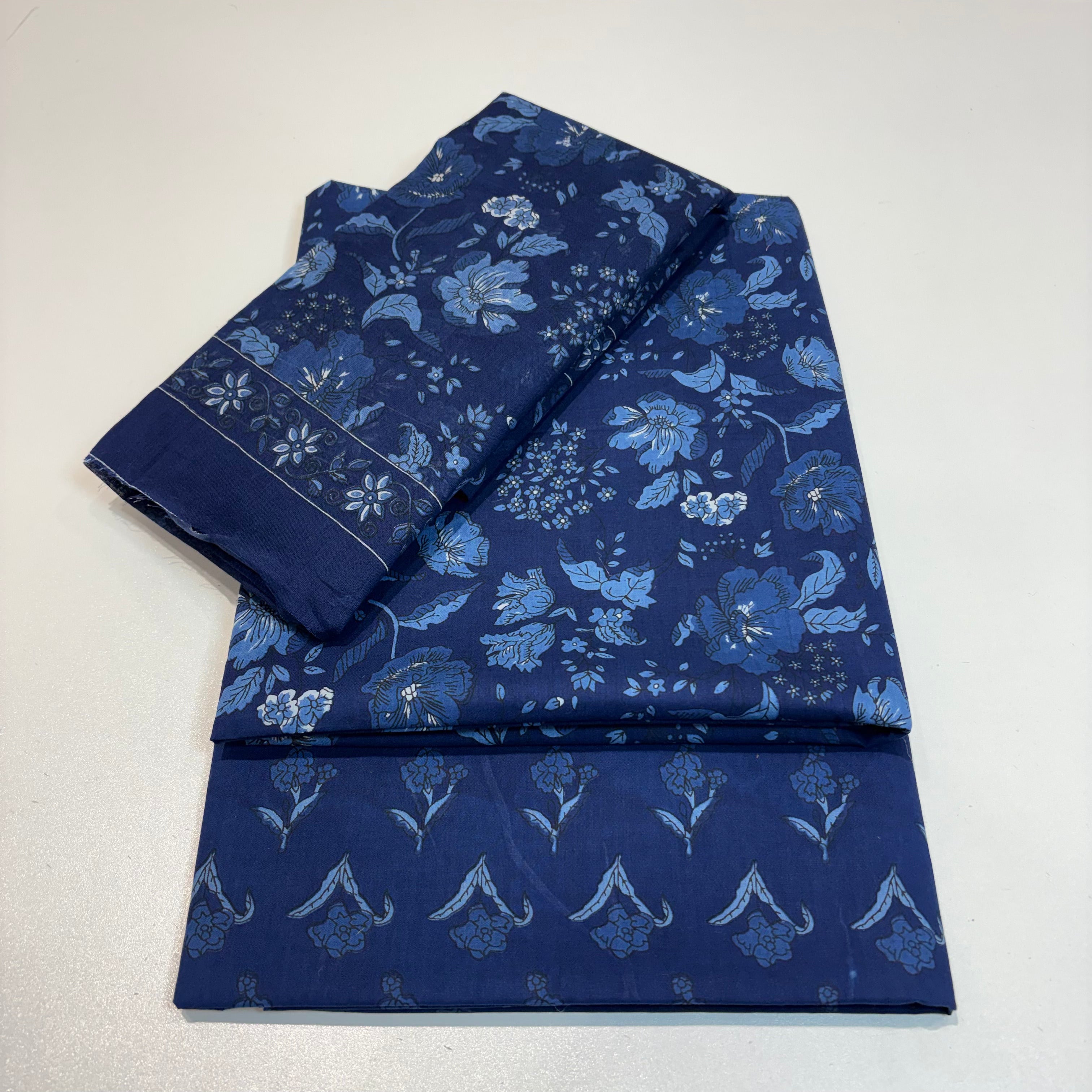 Indigo Blue Cotton Dupatta set