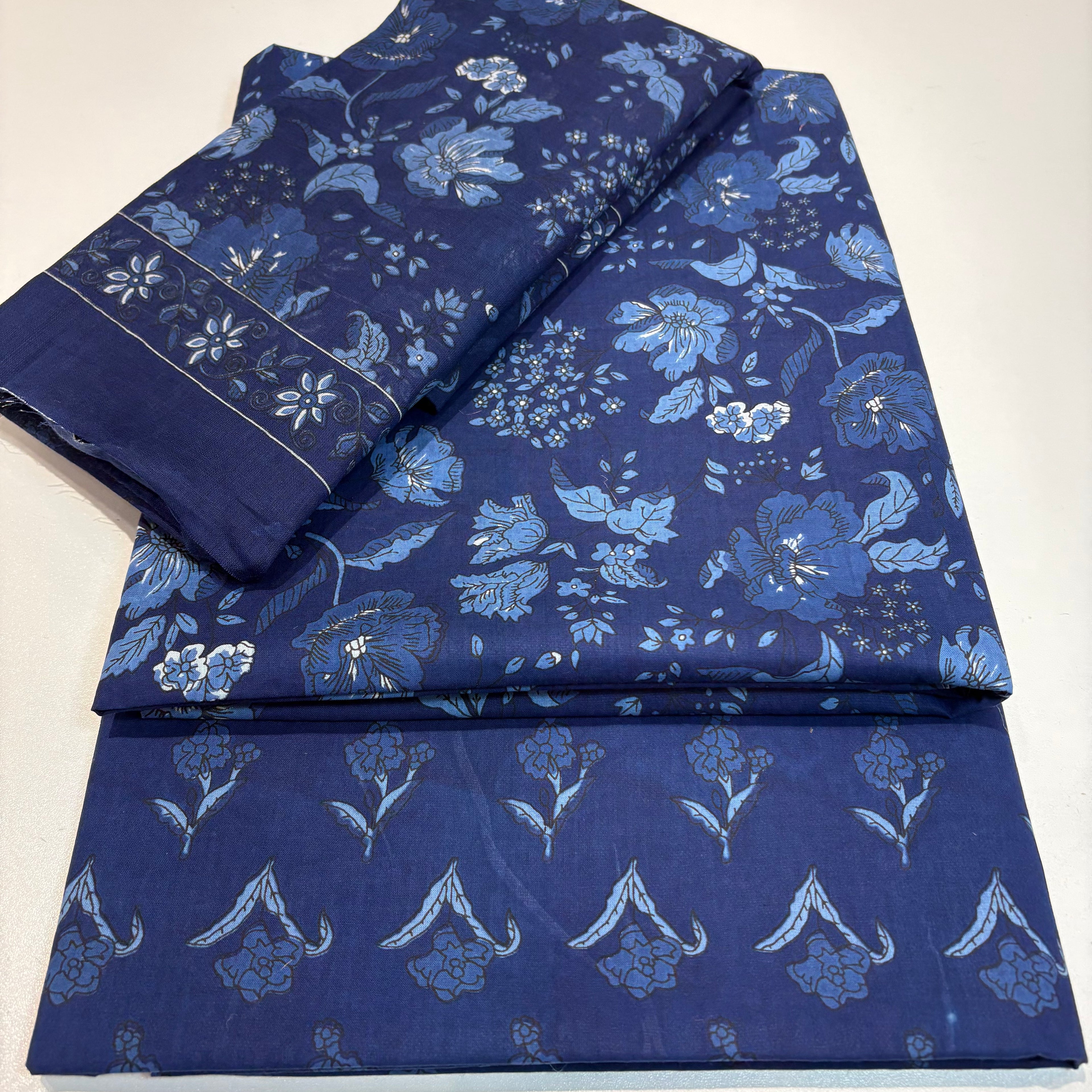 Indigo Blue Cotton Dupatta set