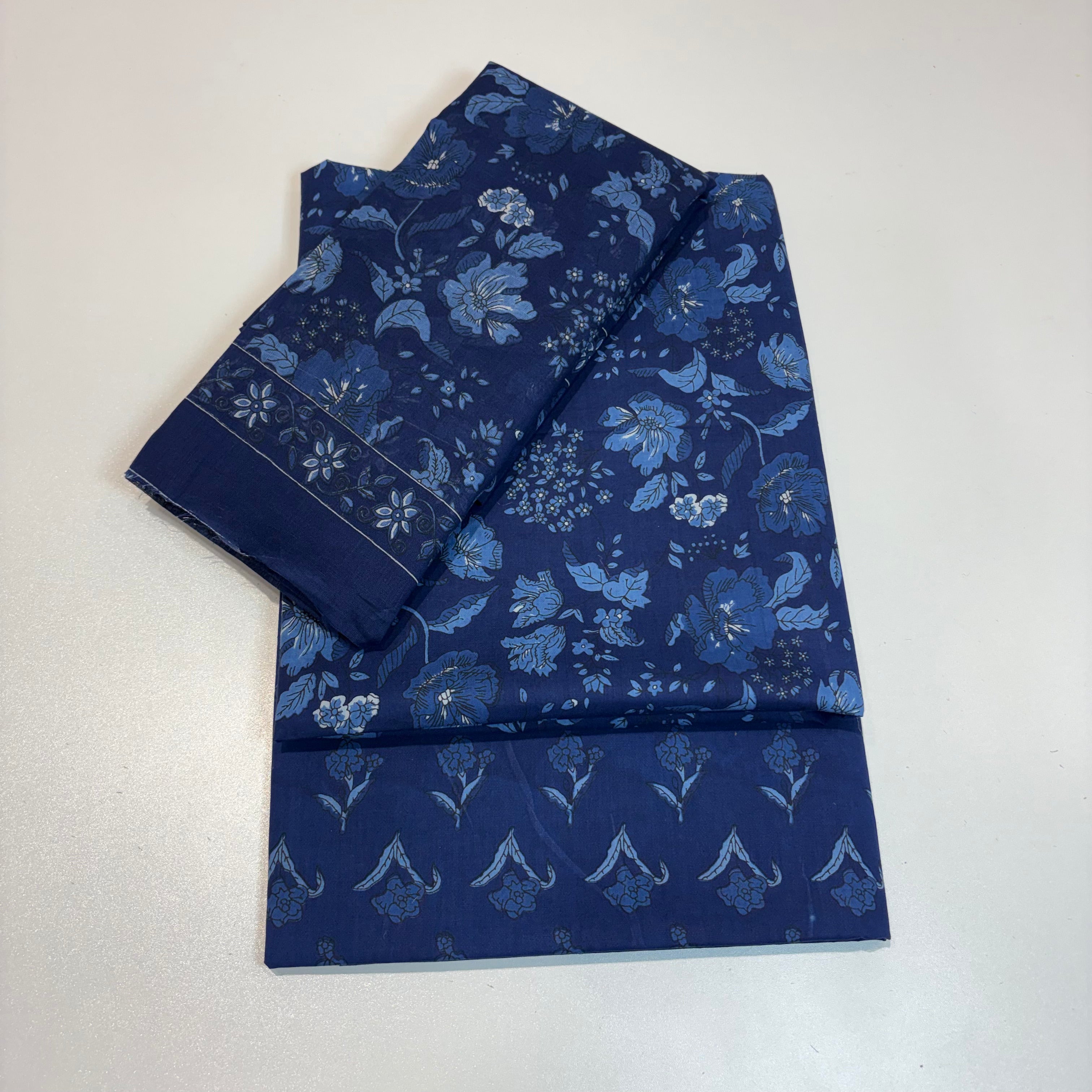 Indigo Blue Cotton Dupatta set
