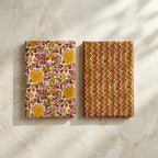 Maroon and Yellow Cotton Cord Set Material