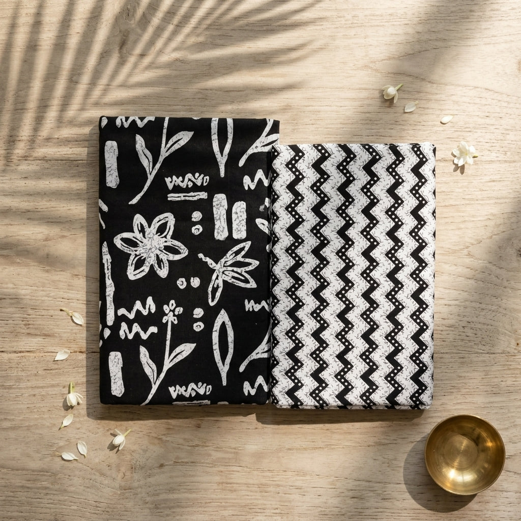Black Cotton Cord Set Material