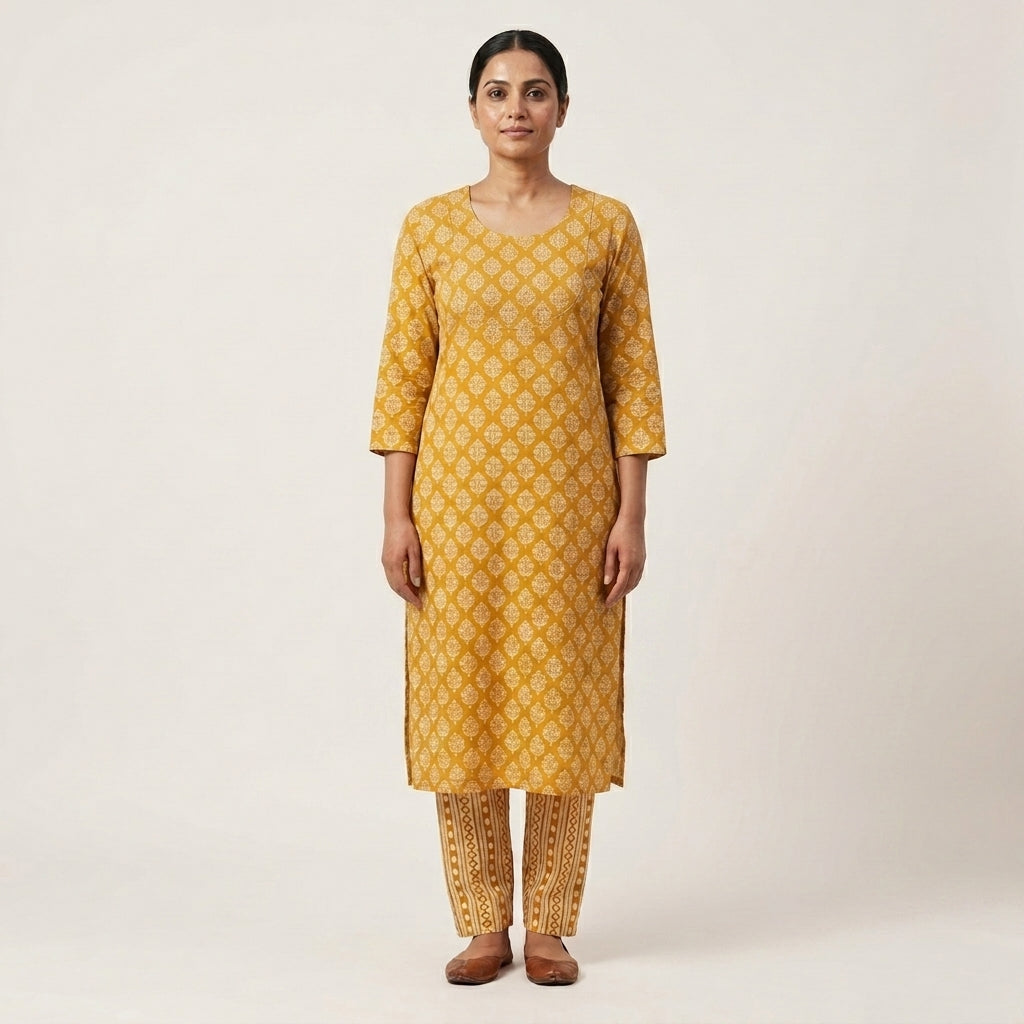 Mustard Yellow Cotton Cord Set