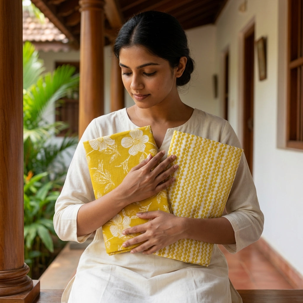 Lemon Yellow Cotton Cord Set