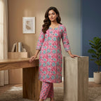 Pink Cotton Cord Set