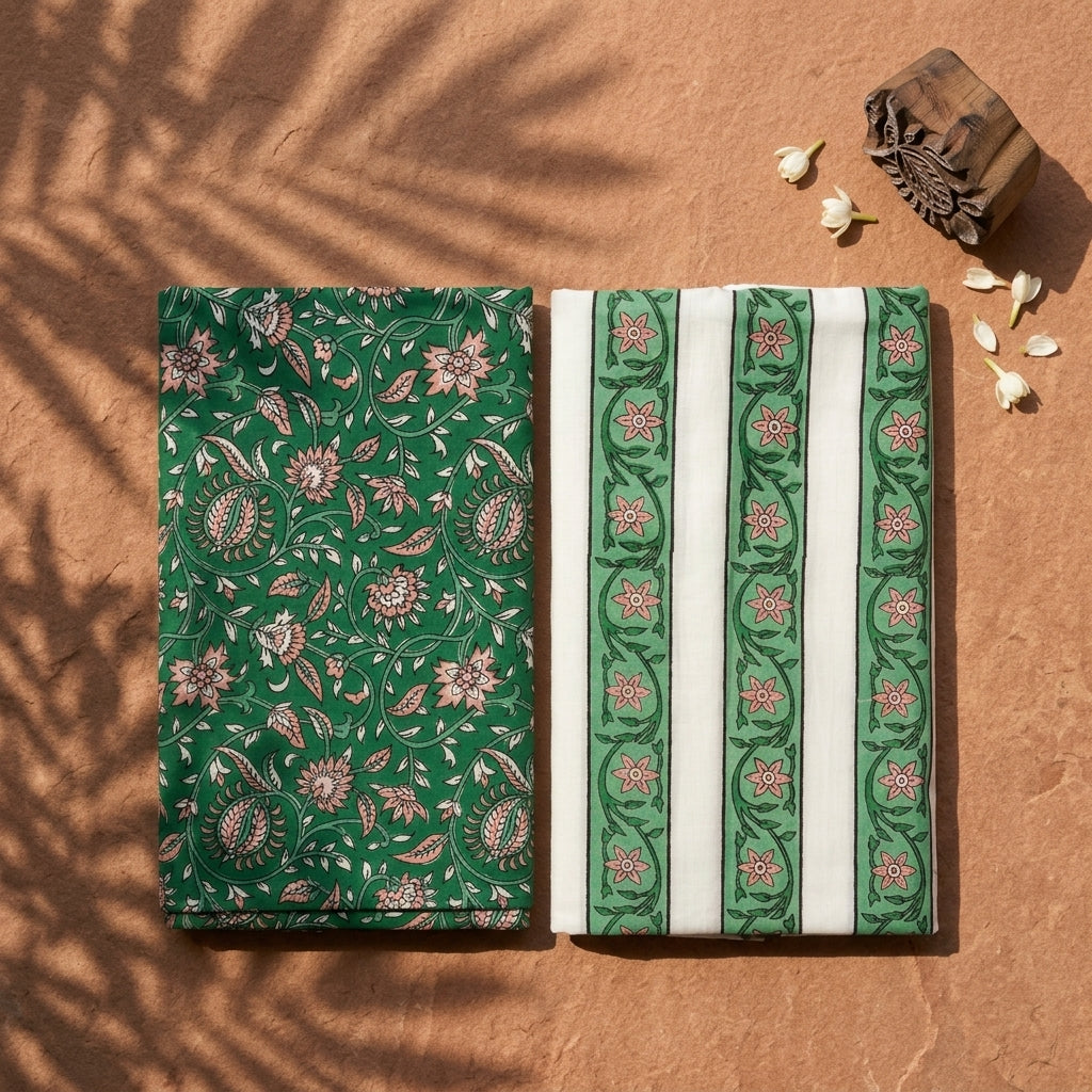 Emerald Green Cord Set Material