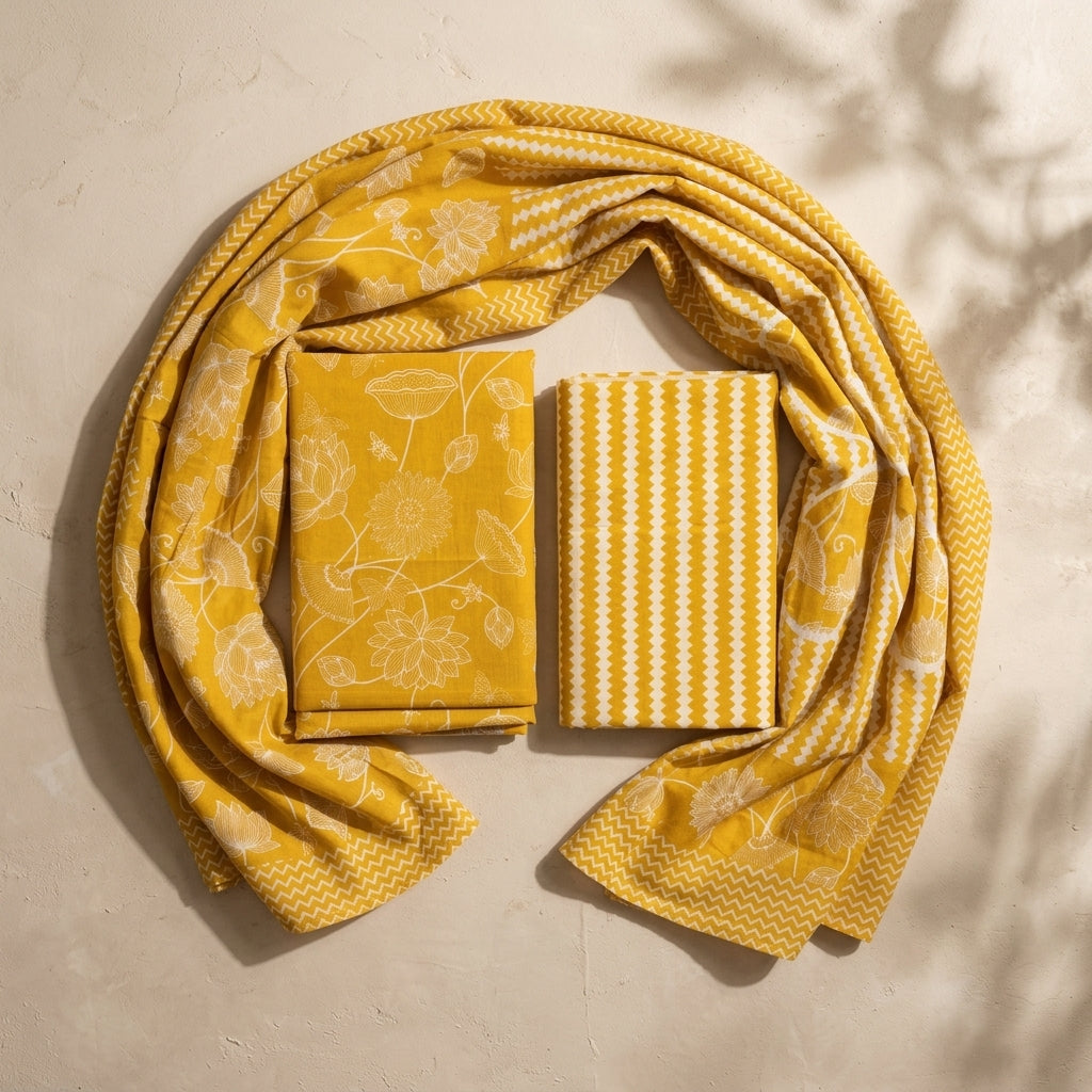 Mustard Elegance Cotton Set