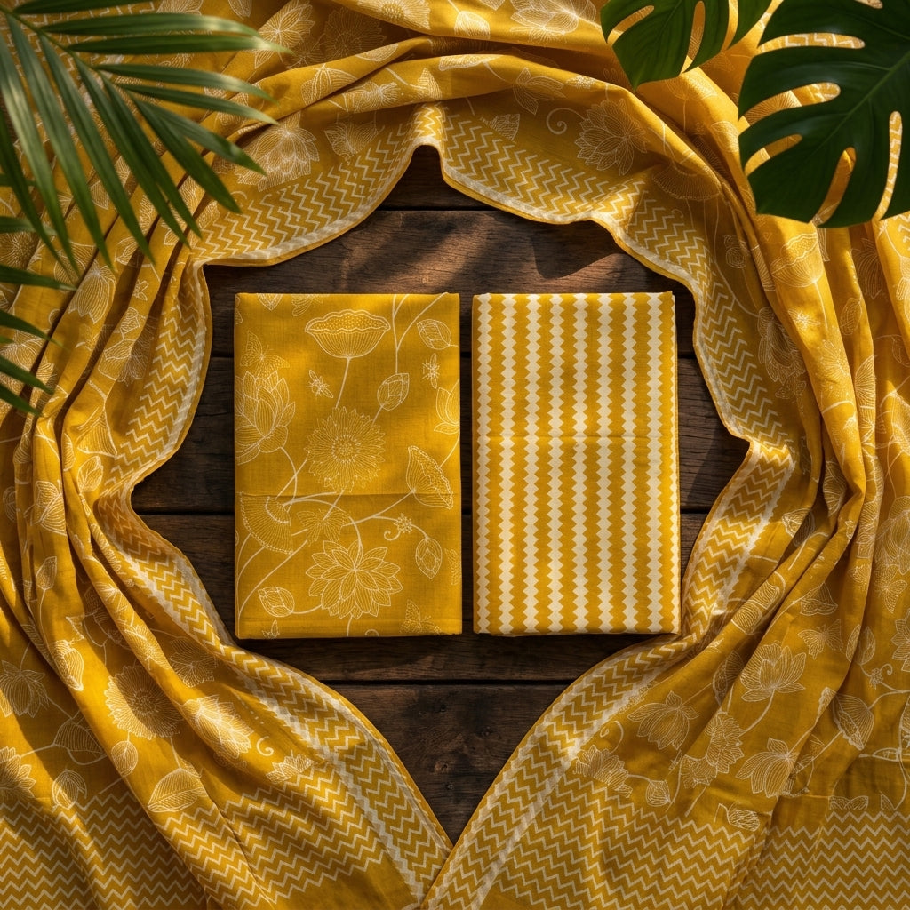 Mustard Elegance Cotton Set