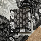 Black Cotton Set With Dupatta