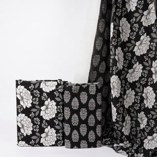 Black Cotton Set With Dupatta