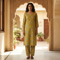 Mustard Yellow Stiched Cord Set