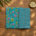 Aqua Blue Floral Cotton Cord Set