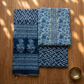 Indigo Blue Floral Cotton Set
