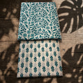Green Floral Cotton Cord Set Material
