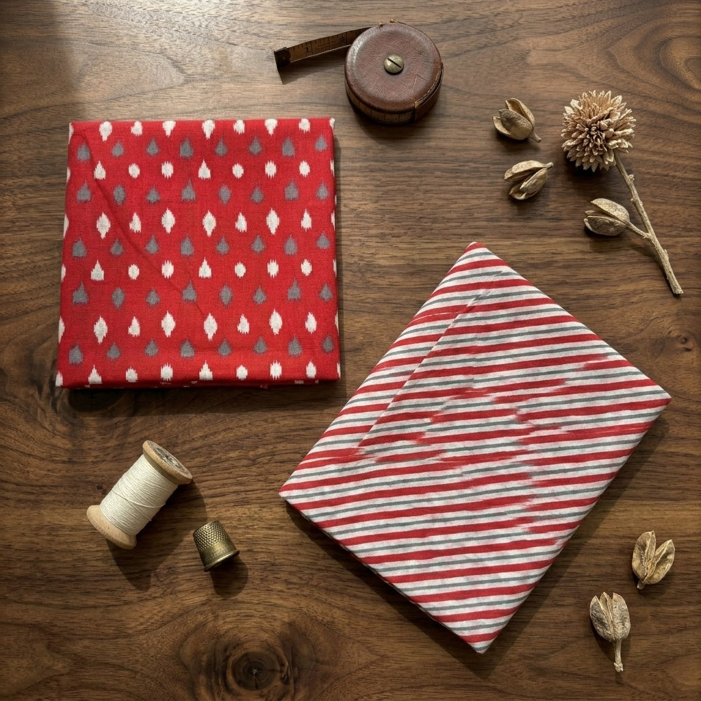 Red Cotton Cord Set Material