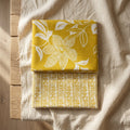 Mustard Yellow Cotton Cord Set Floral