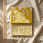 Mustard Yellow Cotton Cord Set Floral