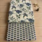 Bluish Ash Floral Cotton Cord Set