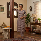 Maroon and Ash Cotton Cord Set