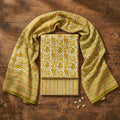 Lime Green Cotton Dupatta Set