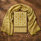 Lime Green Cotton Dupatta Set