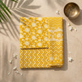 Yellow Floral Cotton Dupatta Set