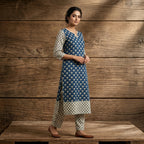 Indigo Blue Cord Set Cotton