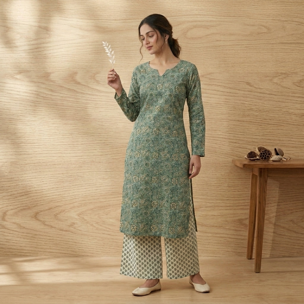 Pastel Green Cotton Cord Set