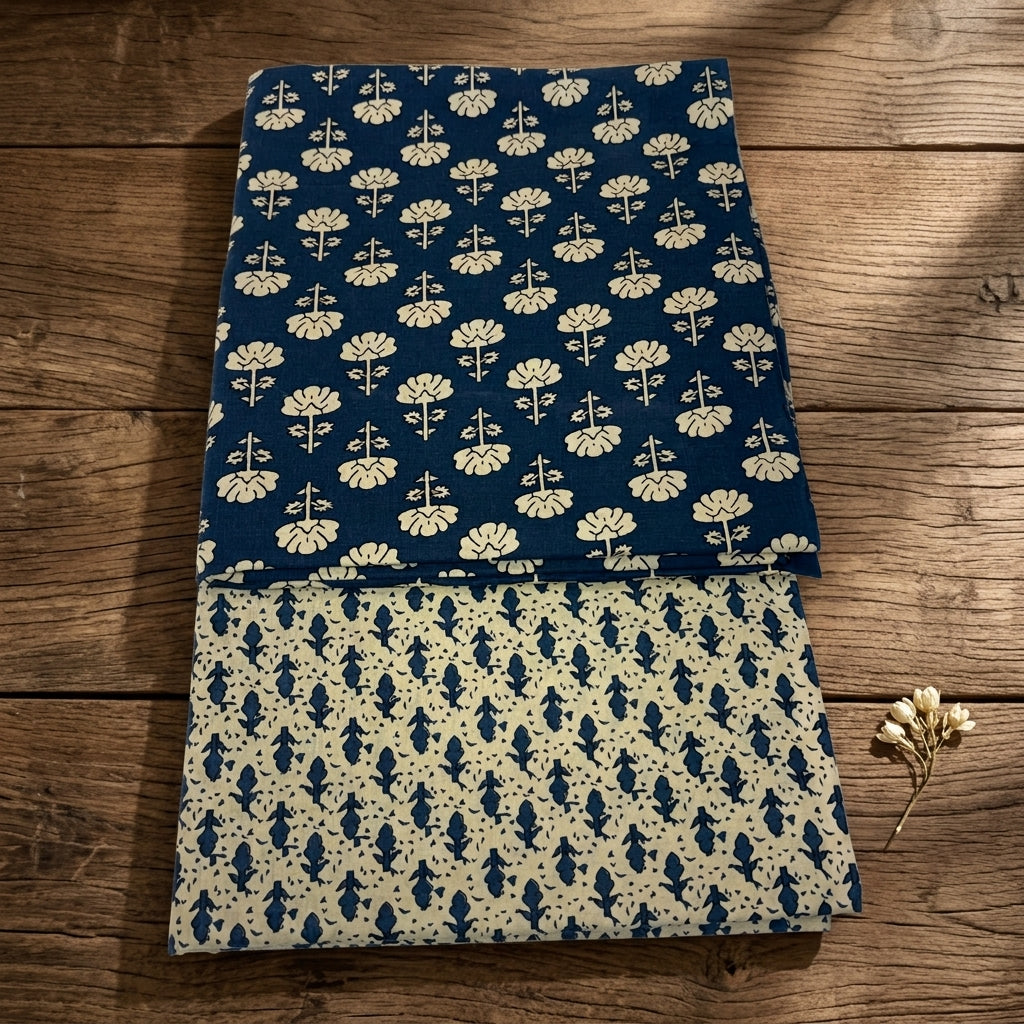 Indigo Blue Cord Set Cotton