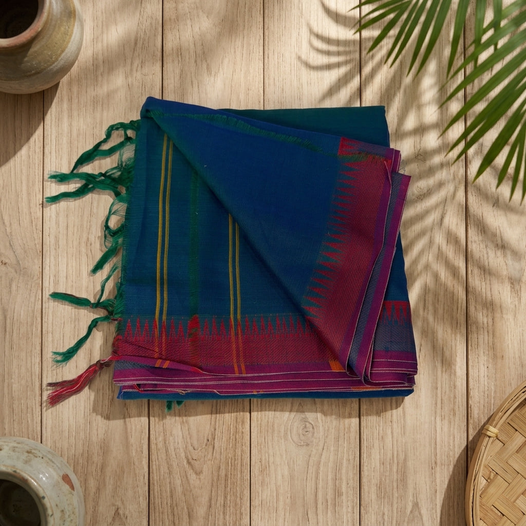 NARAYANPET Cotton Saree Blue