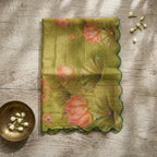 Green Soft Organza Saree