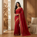 NARAYANPET Cotton Saree Red