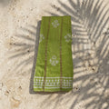 Pista Green Cotton Silk Saree