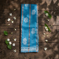 Sky Blue Cotton Silk Saree