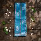 Sky Blue Cotton Silk Saree