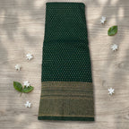 Dark Green Semi Silk Saree
