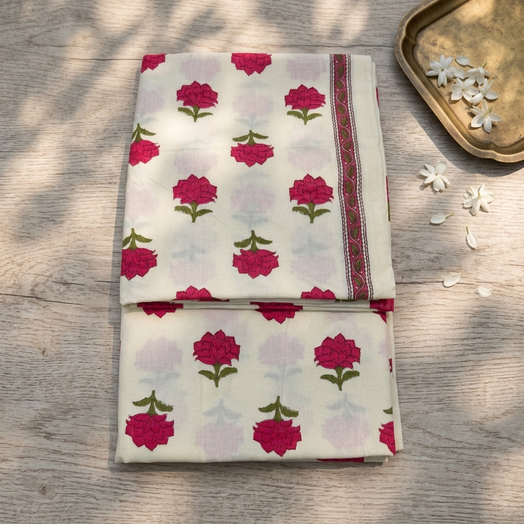 Red Rose Cotton Cord Set