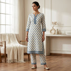 Blue Rose Cotton Cord Set