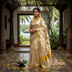 Kerala Kasavu Saree Cotton Tissue