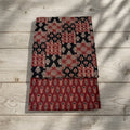 Ajrakh Printed Red and Black Cotton Cord Set Material