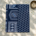 Ajrakh Printed Indigo Blue Cotton Cord Set Material